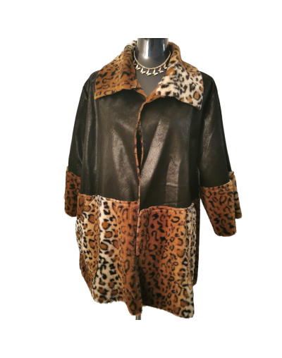 Manteau fausse fourrure taille unique 46