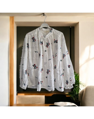 Blouse Lina en teinte blanc